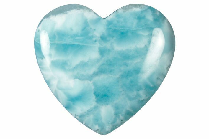 Polished Heart-Shaped Larimar Cabochon - Dominican Republic #315153